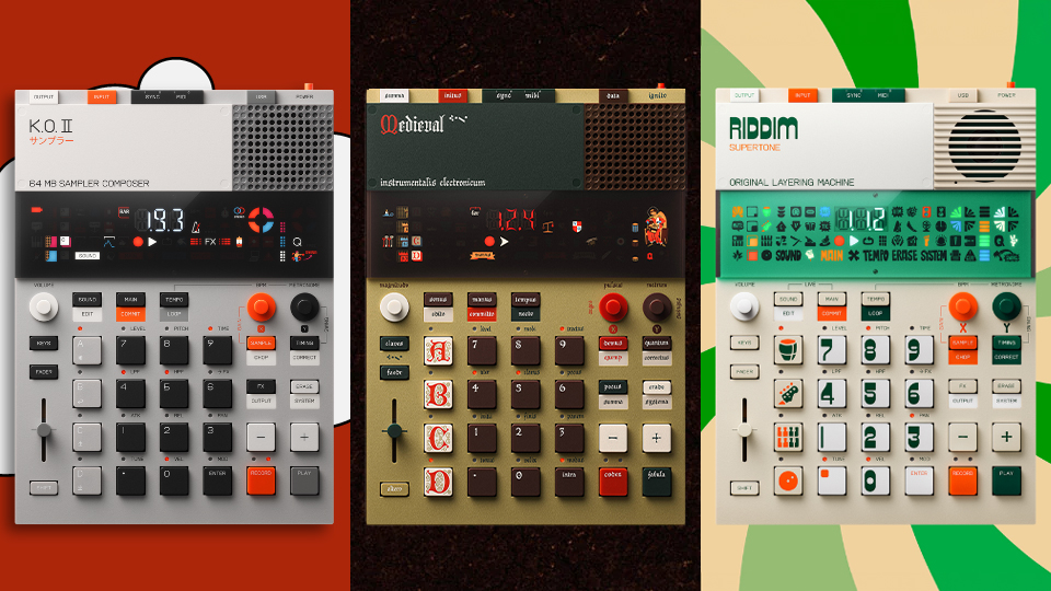 teenage engineering EP-133 K.O. II, EP-1320 Medieval, and EP-40 RIDDIM Sampler Composers teenage engineering EP-133 K.O. II, EP-1320 Medieval, and EP-40 RIDDIM Sampler Composers