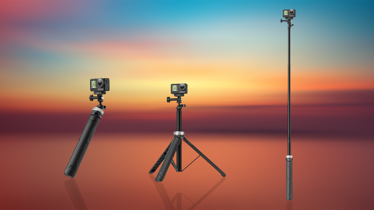 TELESIN Universal Tripod Selfie Stick for Action Cameras