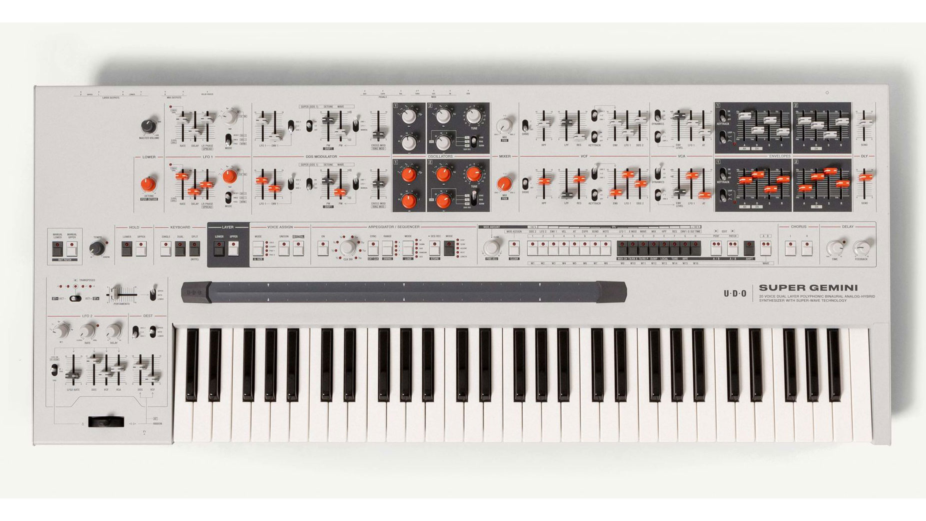 UDO Audio Super Gemini 20-Voice Polyphonic Digital/Analog Hybrid Synthesizer