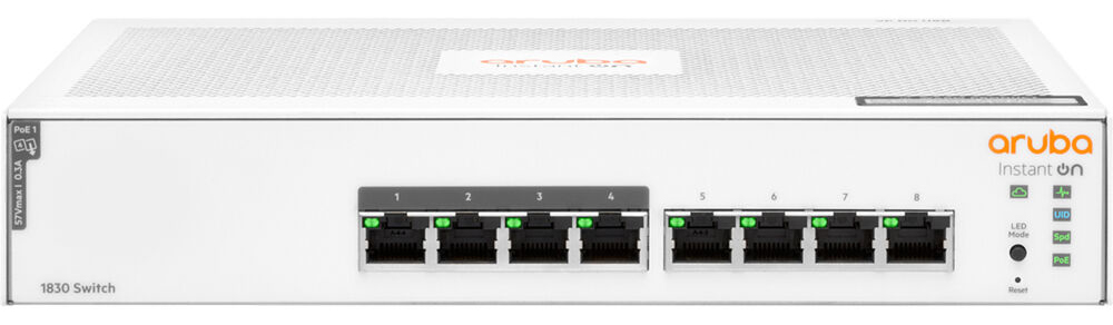 Aruba Instant On 1830 JL811A 8-Port Gigabit PoE+ Compliant Managed Network Switch Aruba Instant On 1830 JL811A 8-Port Gigabit PoE+ Compliant Managed Network Switch