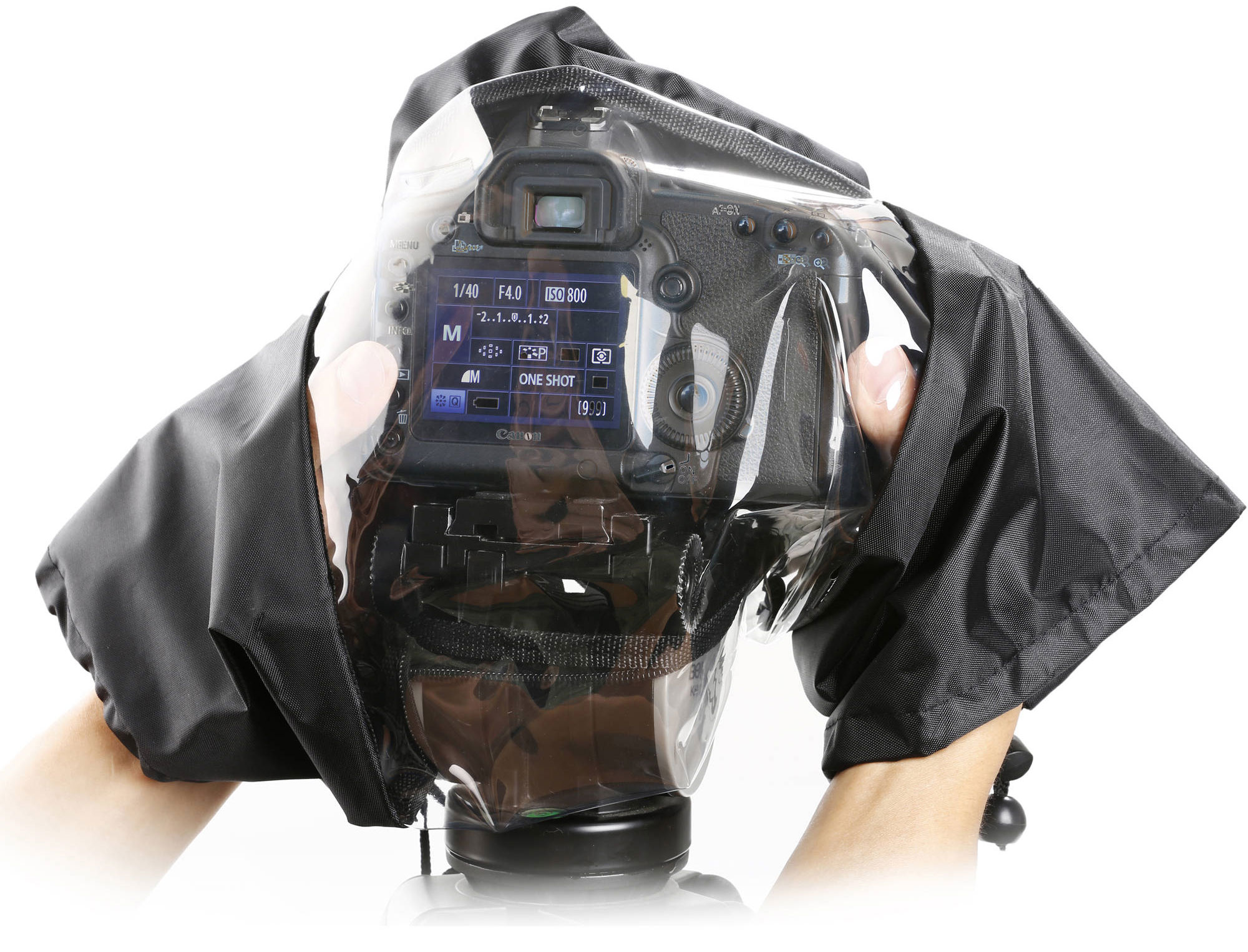 Movo Photo Waterproof Nylon Rain Cover with Enclosed Hand Sleeves