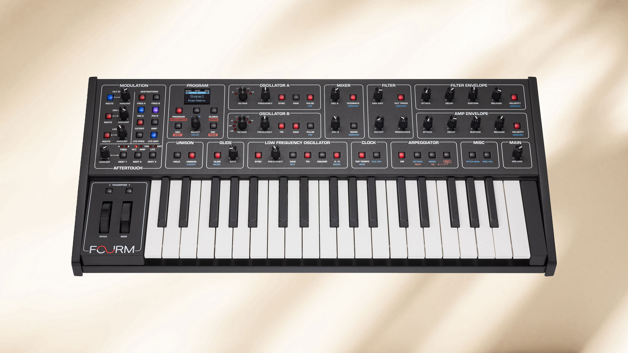 Sequential Fourm Compact 4-Voice Analog Poly Synthesizer Sequential Fourm Compact 4-Voice Analog Poly Synthesizer