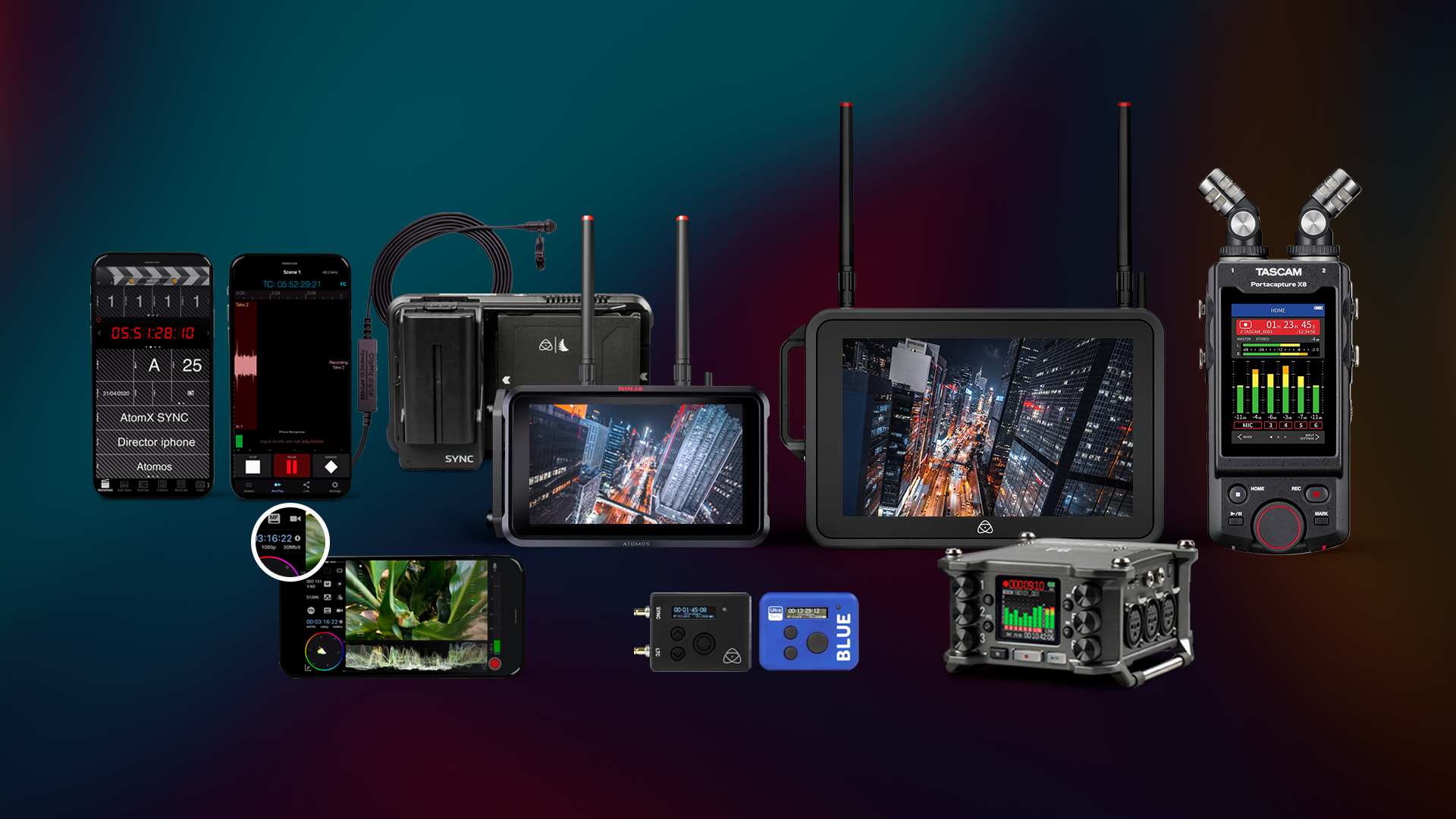 ATOMOS AirGlu™ wireless sync technology has been integrated into ATOMOS CONNECT products and provides flexible sync options for a variety of workflows.