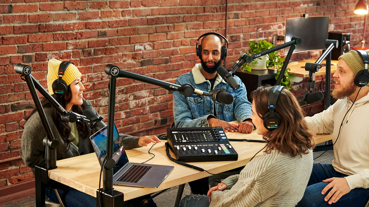 Four Onyx80 mic preamps and AutoMix tech make it easy to capture a multi-person podcast or stream.