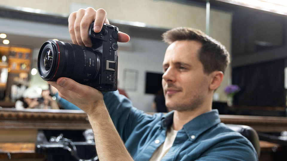 Canon EOS R6 V Camera and the 20-50mm lens