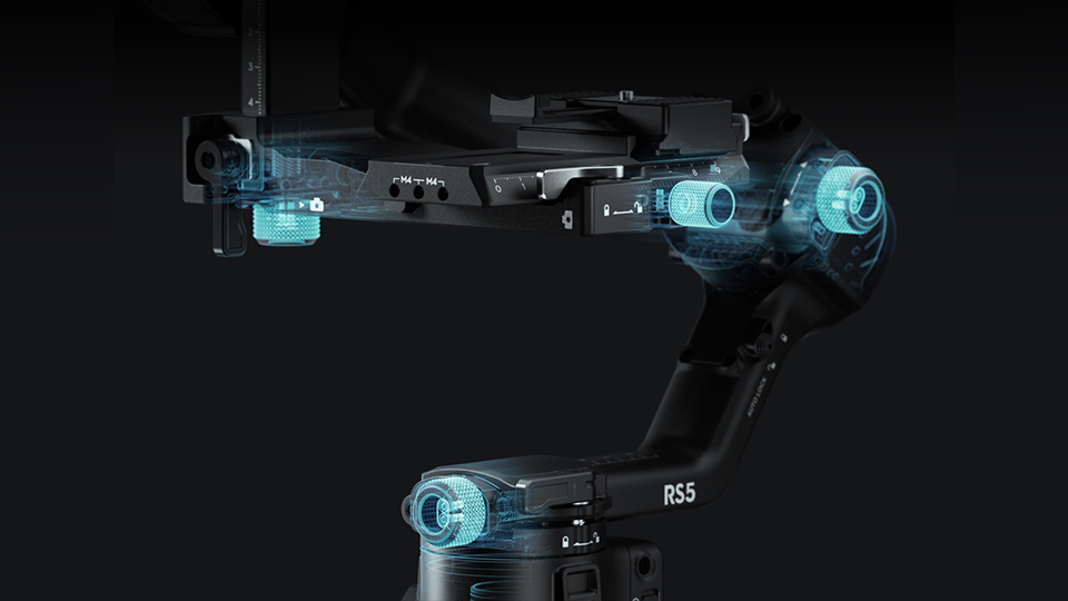 DJI RS 5 Gimbal Stabilizer Knobs and Teflon Enhanced Balancing