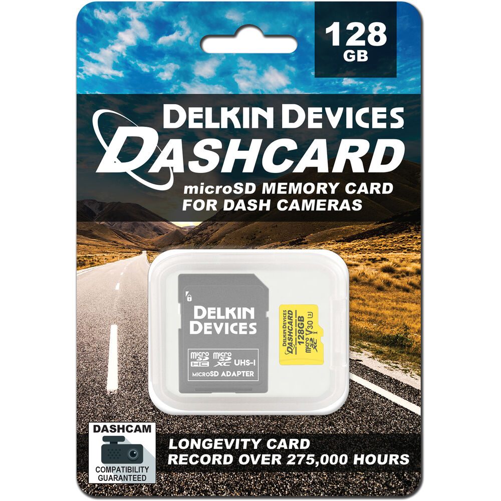 Delkin Devices 128GB DASHCARD UHS-I microSDXC Memory Card with SD Adapter Delkin Devices 128GB DASHCARD UHS-I microSDXC Memory Card with SD Adapter