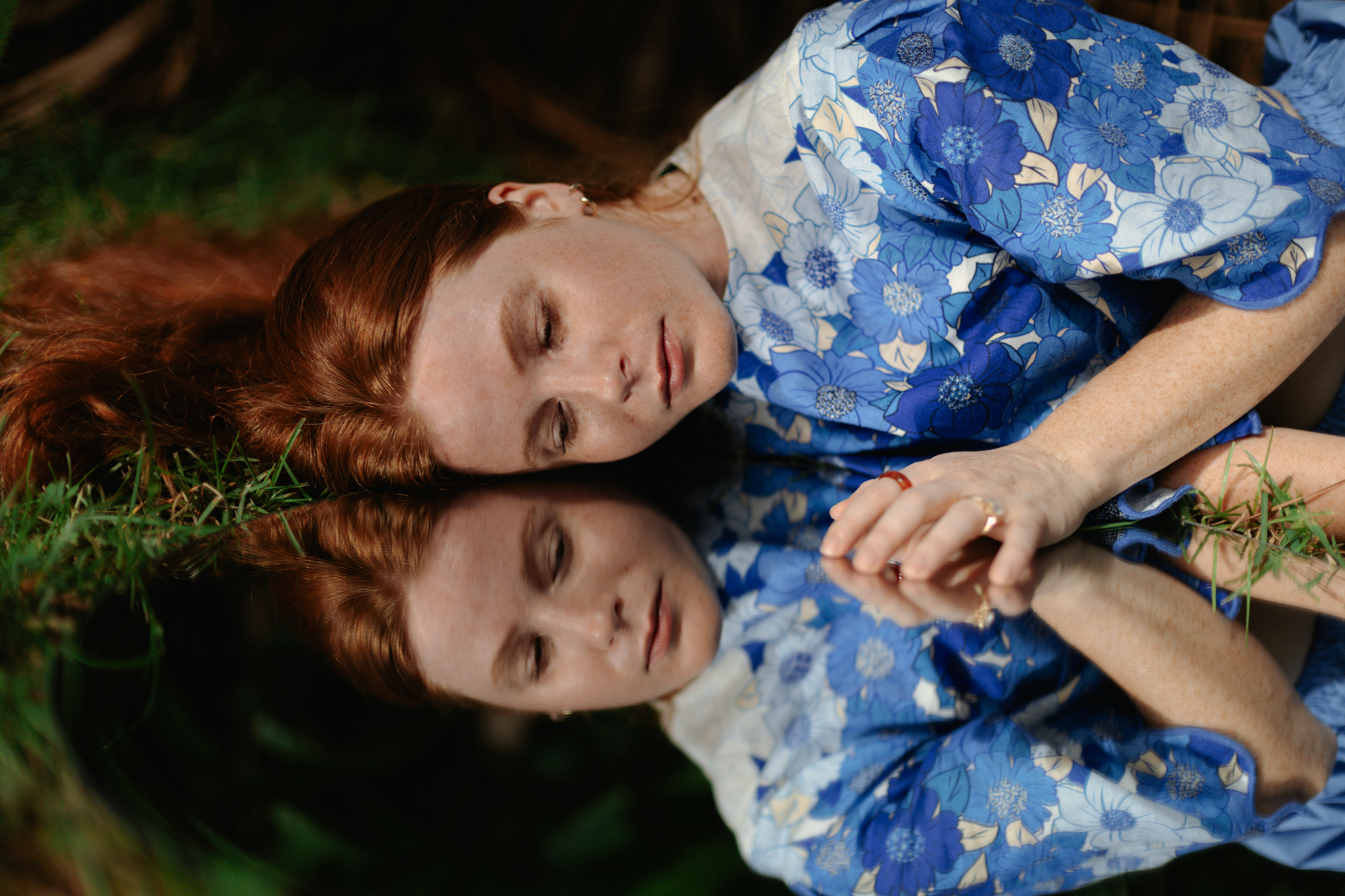 Image of a woman laying down taken with the Canon EOS R8 MKII