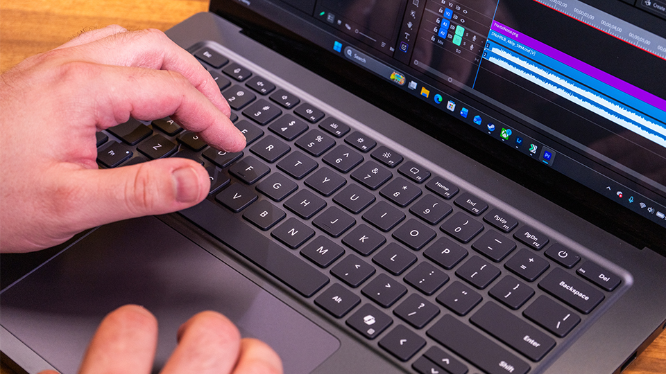Microsoft 15 inch Surface Laptop Ultra close up keyboard