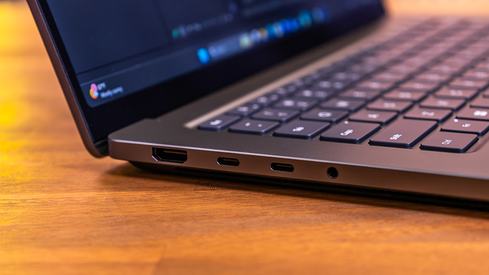 Microsoft 15 inch Surface Laptop Ultra close up left side components