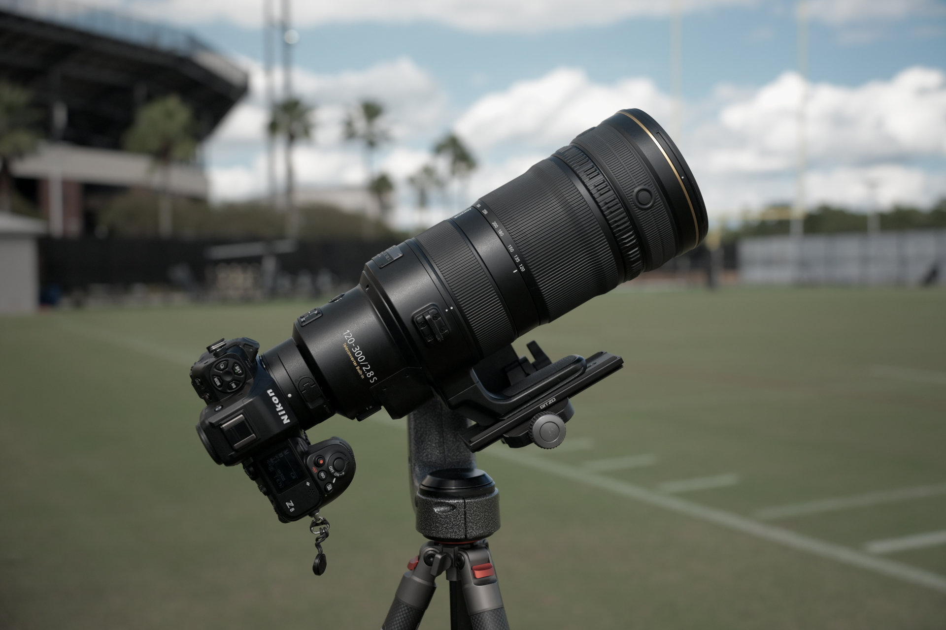 NIKKOR Z 120-300mm f/2.8 TC VR S is tripod ready featuring a built-in Arca-Swiss tripod foot
