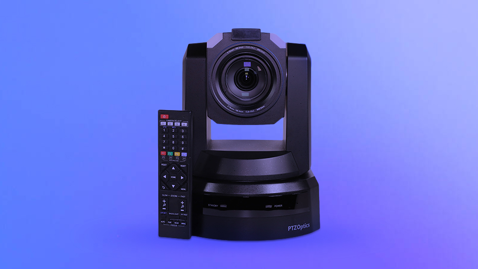 PTZOptics Rise 4K Broadcast PTZ Camera with 20x Optical Zoom with controller