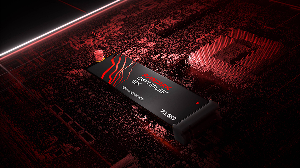 SanDisk 1TB Optimus GX 7100 NVMe PCIe 4.0 M.2 Internal SSD SanDisk 1TB Optimus GX 7100 NVMe PCIe 4.0 M.2 Internal SSD