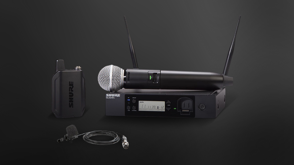 Shure GLXD24R+ 1 Person Wireless Combo Microphone Rack System Shure GLXD24R+ 1 Person Wireless Combo Microphone Rack System