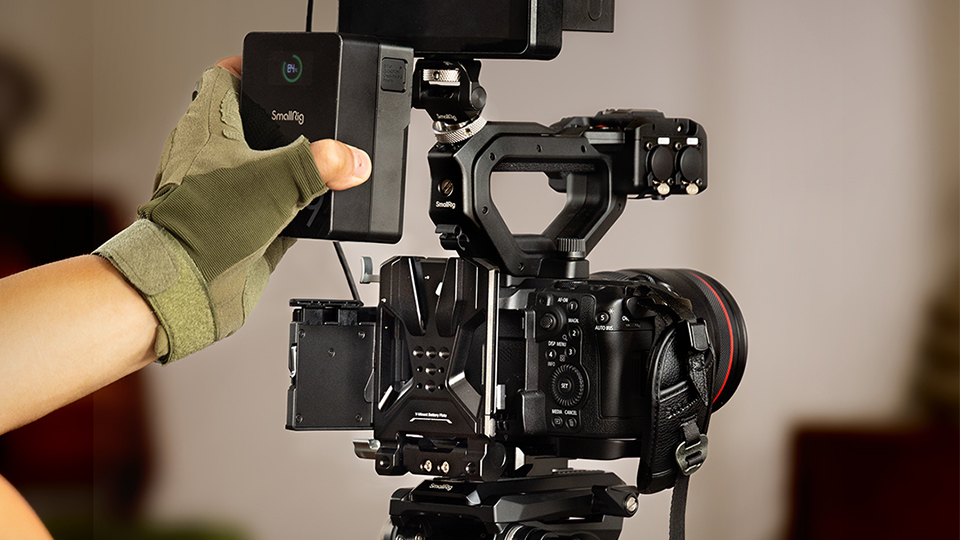 SmallRig Pro Adjustable Arca-Type Plate and V-Lock Battery Mounting System