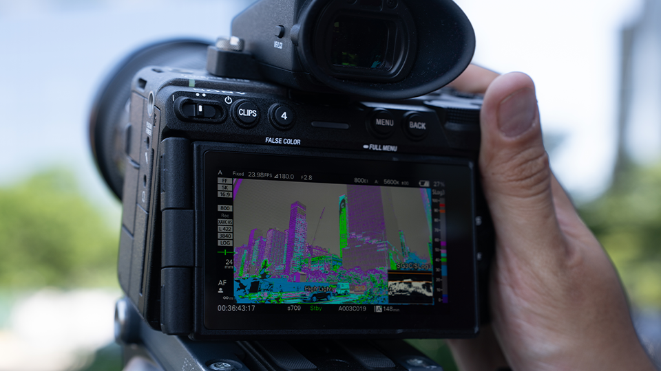 Sony FX5 image monitoring options