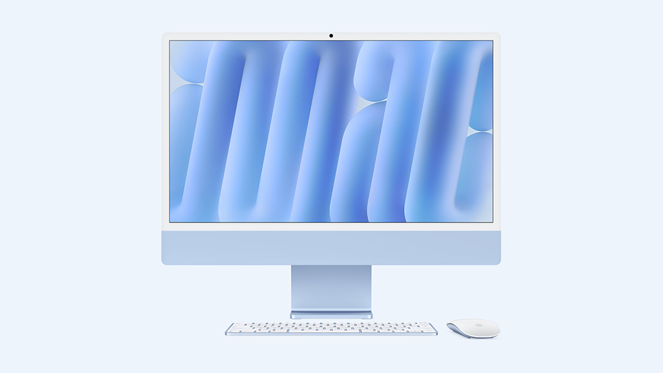 Apple iMac with M4 in Blue Apple iMac with M4 in Blue