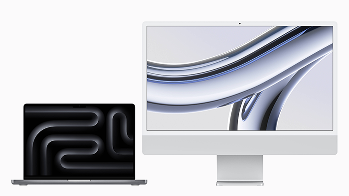 Apple MacBook Pro and iMac featuring M3 chips