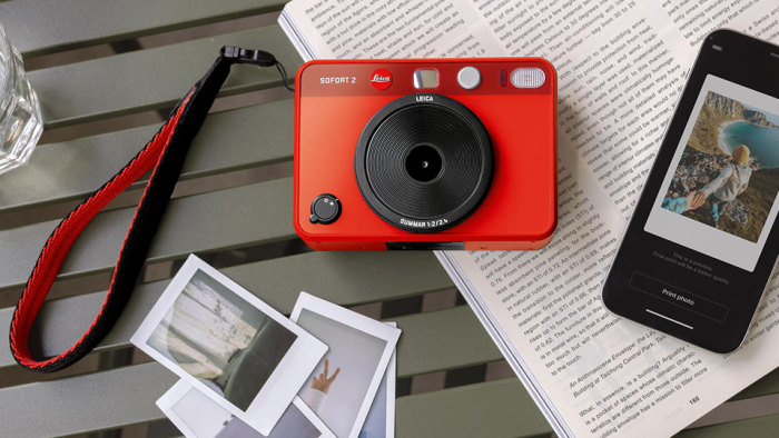 Leica SOFORT 2 Hybrid Instant Cameras are available in red, black, and white. Leica SOFORT 2 Hybrid Instant Cameras are available in red, black, and white.