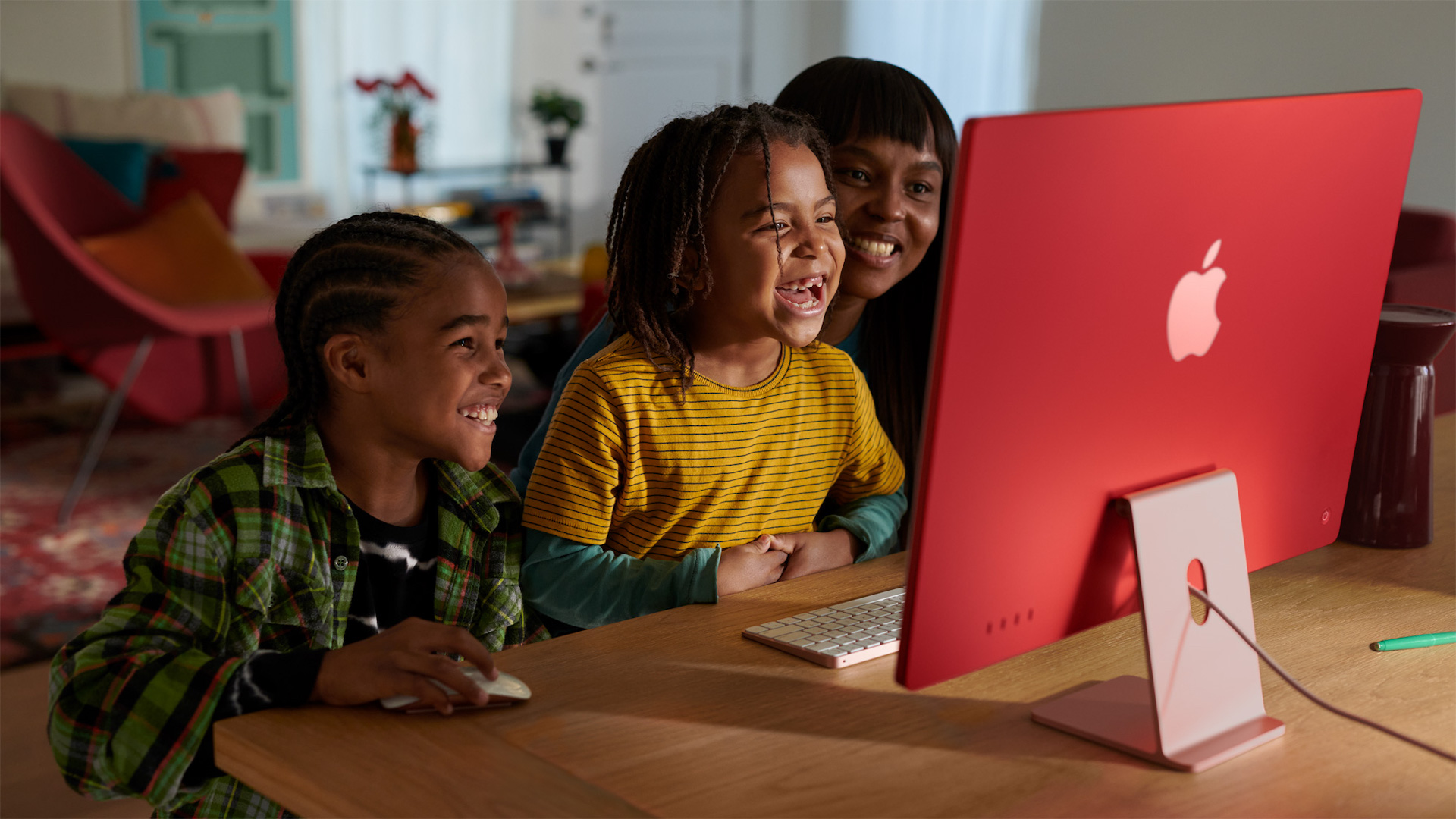 The colorful 24-inch iMac remains untouched on the outside, but it gets a serious speed bump by jumping straight from the M1 generation to the latest M3 chip.