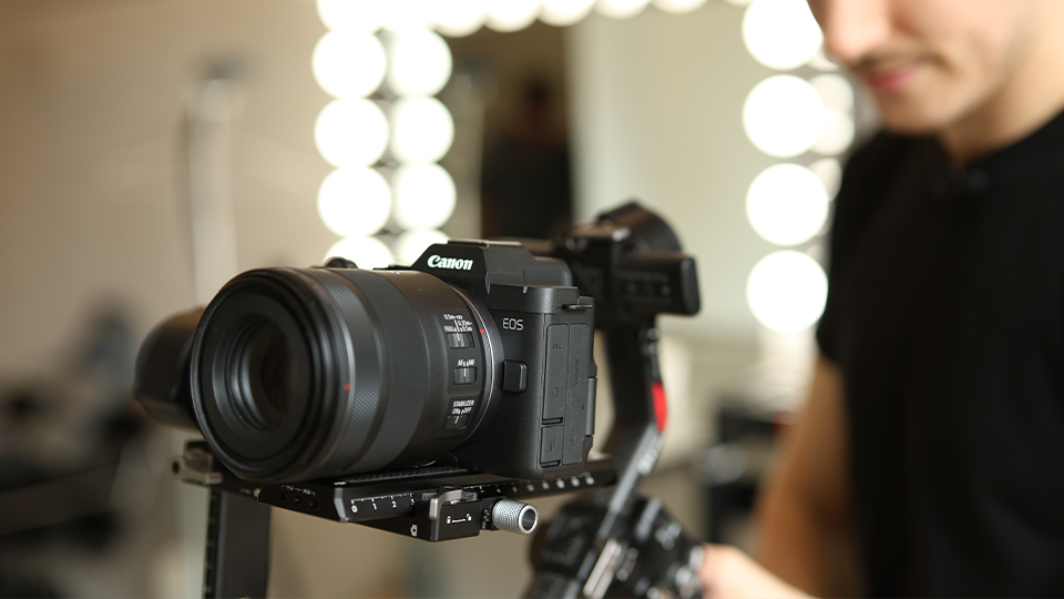 Canon R8 Mark II on a Rig