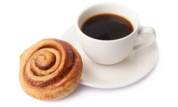 Having coffee and other treats nearby is a great for a break.