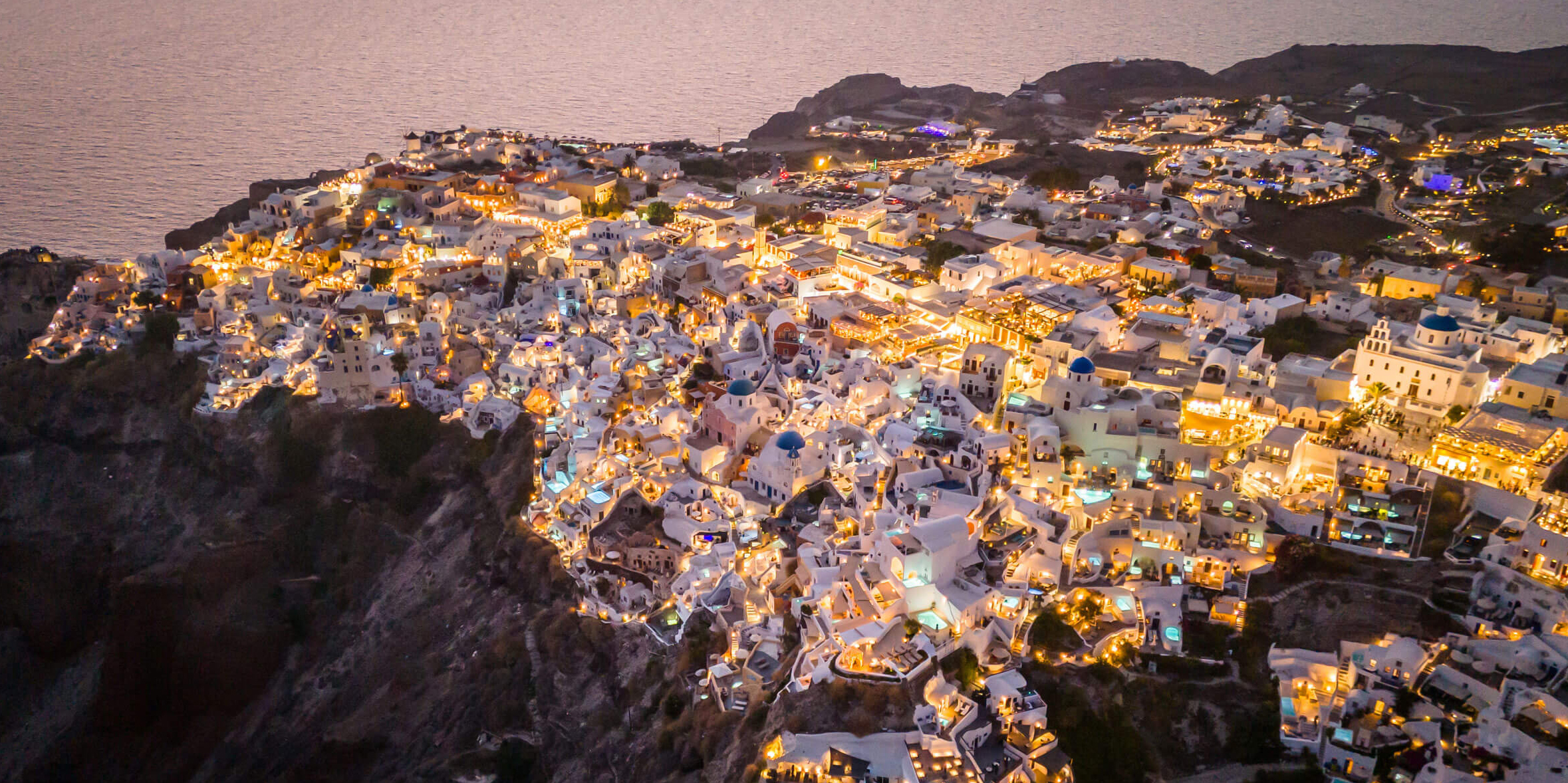 Aerial footage of Santorini, Greece, captured with the DJI Mini 4 Pro