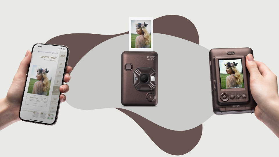INSTAX MINI LiPlay Hybrid Instant Camera in Deep Bronze
