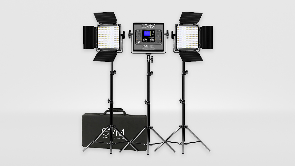 GVM 800D-RGB LED Light Panel (3-Light Kit) GVM 800D-RGB LED Light Panel (3-Light Kit)