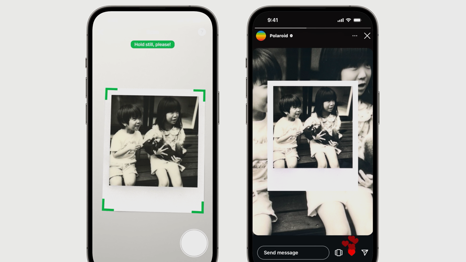 Use the Polaroid App to Scan and share your photos.