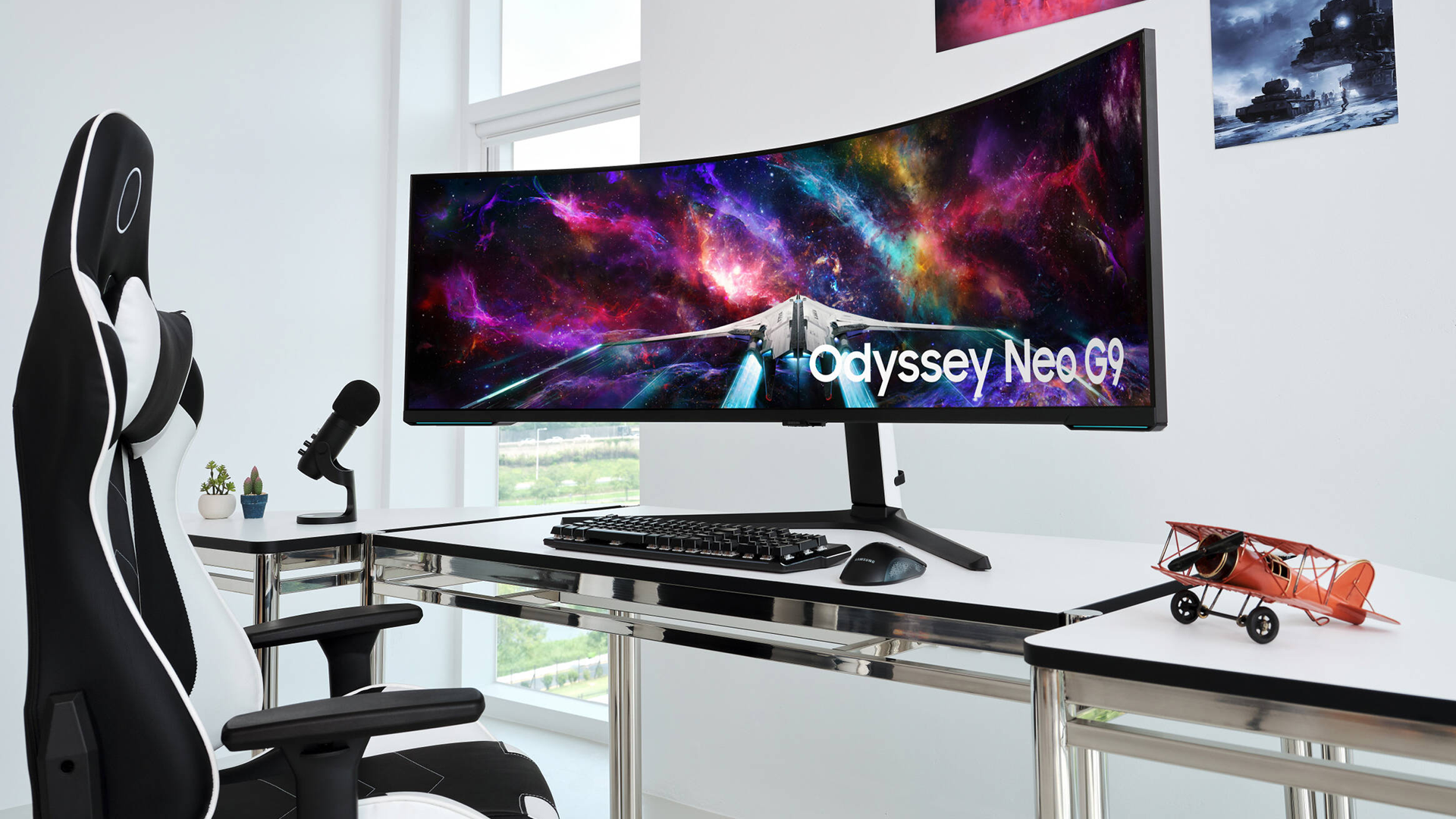 Samsung Odyssey Neo G9 57" Dual 4K HDR 240 Hz Curved Ultrawide Gaming Monitor Samsung Odyssey Neo G9 57" Dual 4K HDR 240 Hz Curved Ultrawide Gaming Monitor