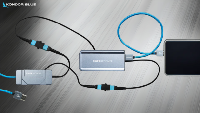 Kondor Blue Releasing Fletch Fiber System for Extended HDMI Runs