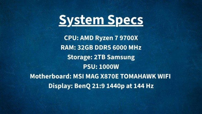 System Specs