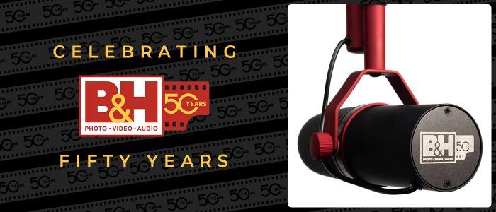 Shure SM7B Vocal Microphone (B&amp;H 50th Anniversary Matte Red)