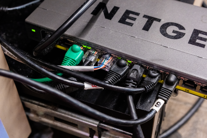 All cameras are connected to the controller through a network switch. The switch also sends out Power over Ethernet (PoE). All cameras are connected to the controller through a network switch. The switch also sends out Power over Ethernet (PoE).