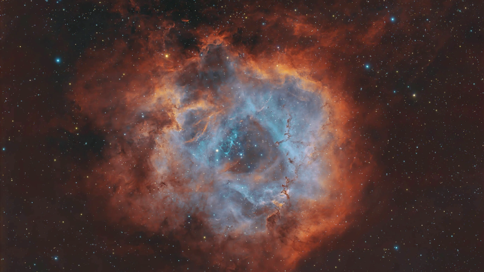 Rosette Nebula 3hr 30min Acquisition, Dual Band Filter, Bortle 4 with Vespera III