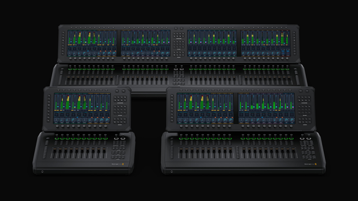 Blackmagic Design Fairlight Live Audio Panel 10, Fairlight Live Audio Panel 20, and Fairlight Live Audio Panel 40