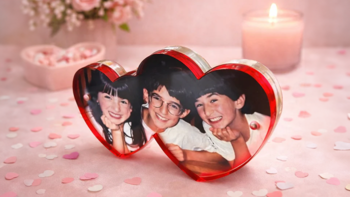 Canetti Design Group Double Heart Magnet Frame Canetti Design Group Double Heart Magnet Frame