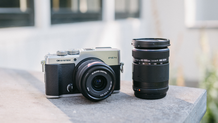 OM System PEN Camera with 14-42mm F3.5-5.6 III KIT OM Systems PEN 2 Lens Kit in Silver