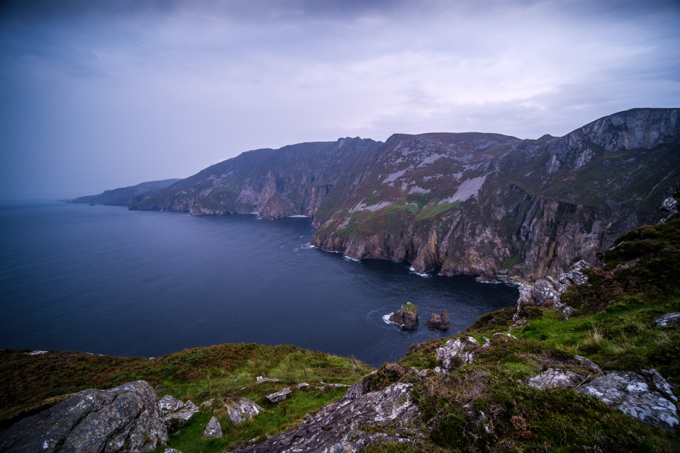 Sliabh Liag, County Donegal, the highest sea cliffs in Europe. PRO Neg. Std film simulation.