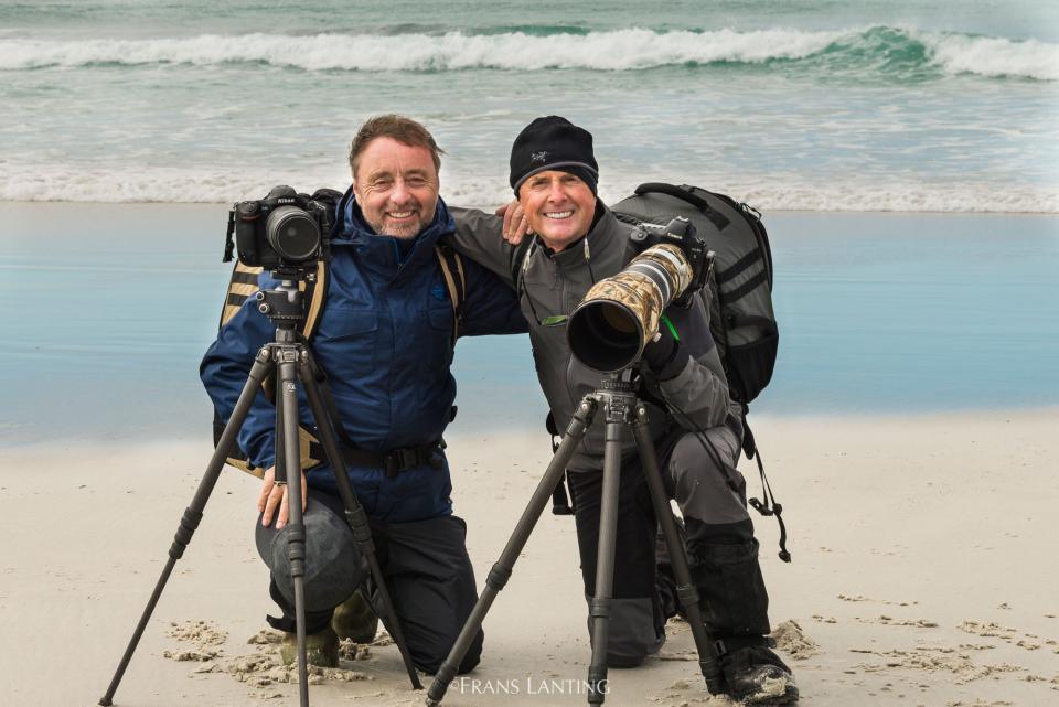 OPTIC All Stars Keynote Speakers Frans Lanting and Art Wolfe take time out for a portrait in the field