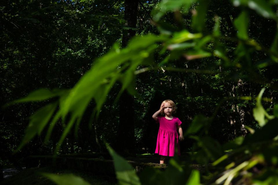 Portrait of McClure’s daughter, Esme, in the garden, made with the Leica CL, which she finds to have a warm and golden tonal quality.
