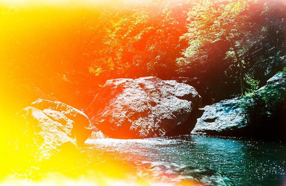 A light leak. A LARGE light leak…the kind that happens when the film door breaks while shooting.