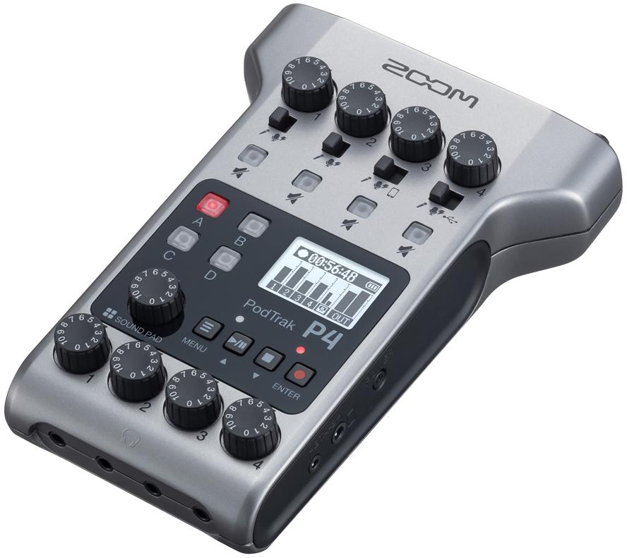 Zoom PodTrak P4 Portable Multitrack Podcast Recorder