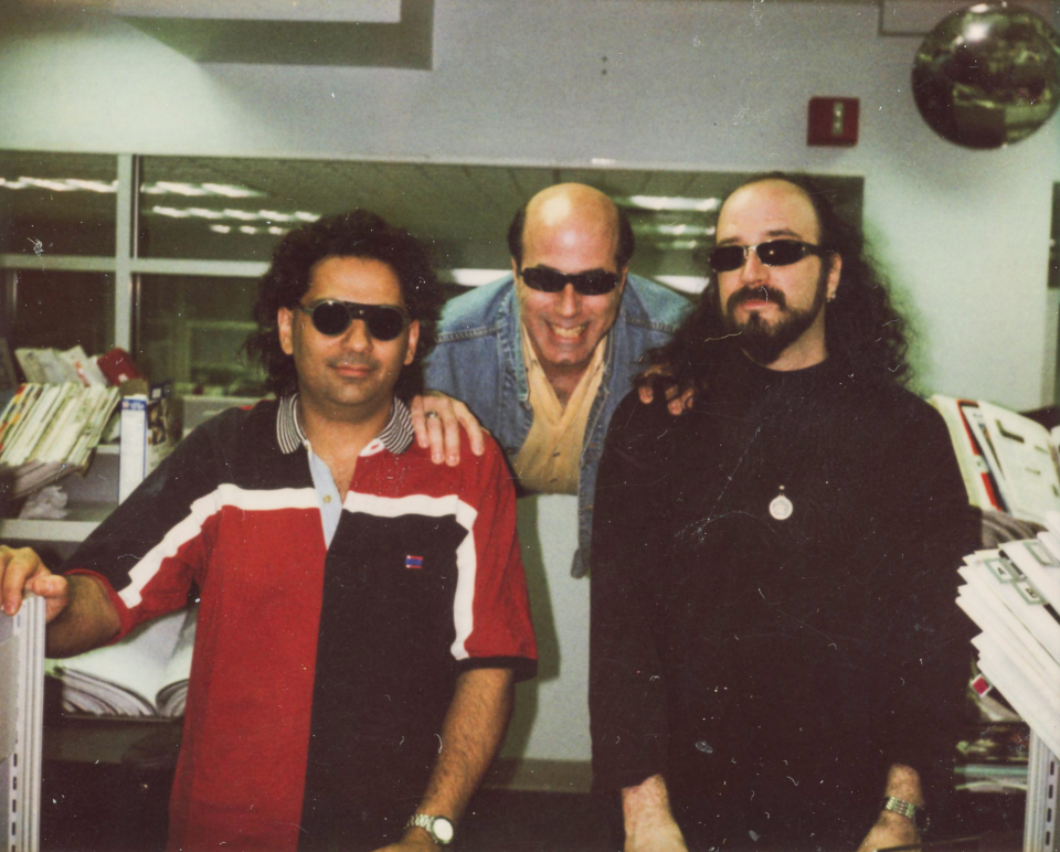 Chuck Capriola with Isaac "Yitzy" Stackell and David Brommer in the 440 offices Chuck Capriola with Isaac "Yitzy" Stackell and David Brommer in the 440 offices
