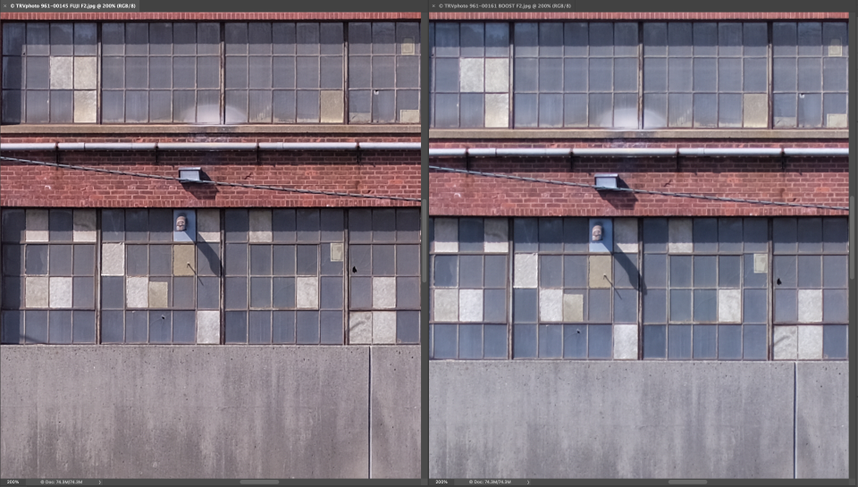 200% crop of center with the FUJIFILM XF 35mm f/1.4 and Nikon NIKKOR 50mm f/1.2 + Zhongyi Turbo at f/2