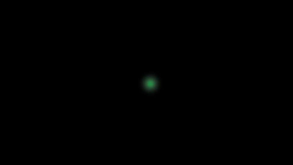 Viewing distance: The blurry spot above looks like a blurry spot when viewed from a normal distance from your computer or tablet screen. However, if you view this same spot from across a room, it will look like a crisp, clean, green dot.