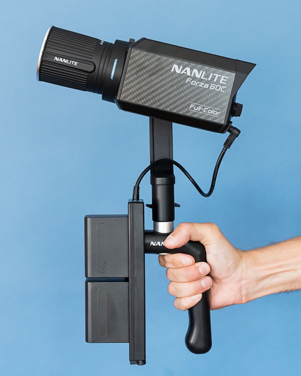 The 60C is easy to use handheld for extended periods, even with batteries attached. The 60C is easy to use handheld for extended periods, even with batteries attached.