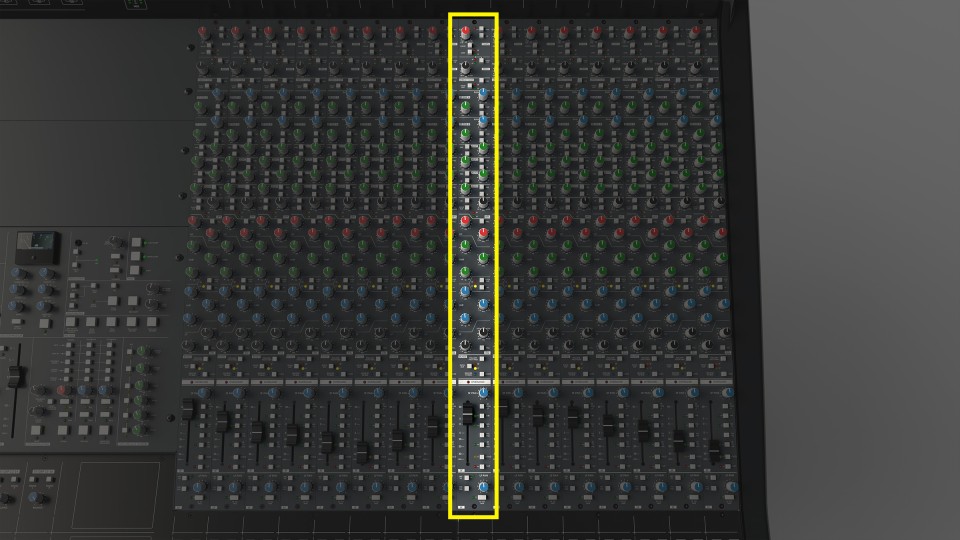 An example of 1-channel from the Solid State Logic ORIGIN 32-Channel Analog Console An example of 1-channel from the Solid State Logic ORIGIN 32-Channel Analog Console