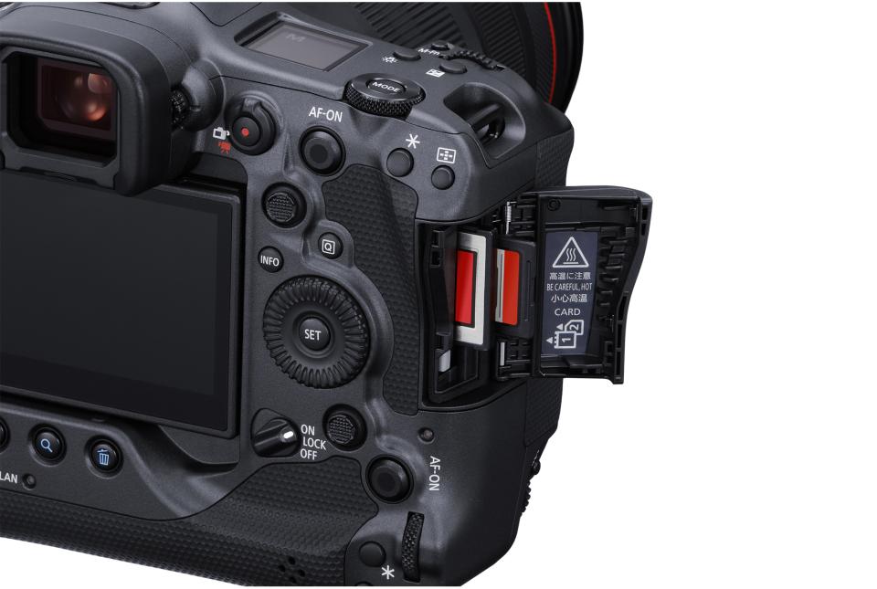 dual memory card slots—one CFexpress Type B slot and one SD UHS-II slot